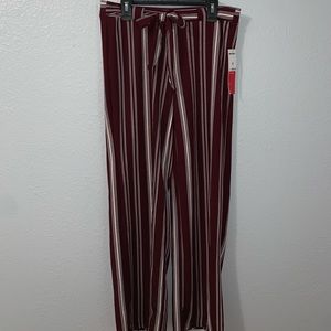 Juniors’ Red Flowy Dress Pants